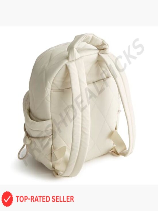 Featherlight Small Daypack Diamond-Quilted Nylon Backpack 7x12x5 with Pockets main image 4